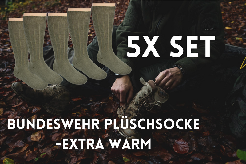 Laden Sie das Bild in Galerie -Viewer, {5er Pack - Originale Bundeswehr Plüsch Winter Socke - extra warm

