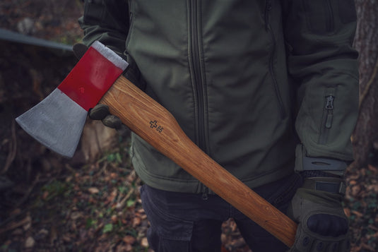 Profi Axt mit Holzstiel - 59 cm Gesamtlänge für Outdoor und Forst
